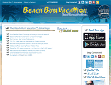 Tablet Screenshot of beachbumvacation.com